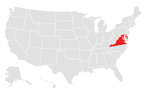 map of USA showing poster ninja 1-day ground transit states